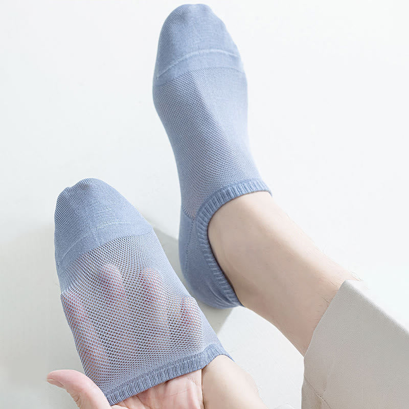 Chaussettes d'été invisibles de couleur unie grande taille (7 paires)
