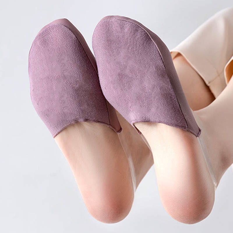 Chaussettes invisibles grande taille avec jarretelles (8 paires)