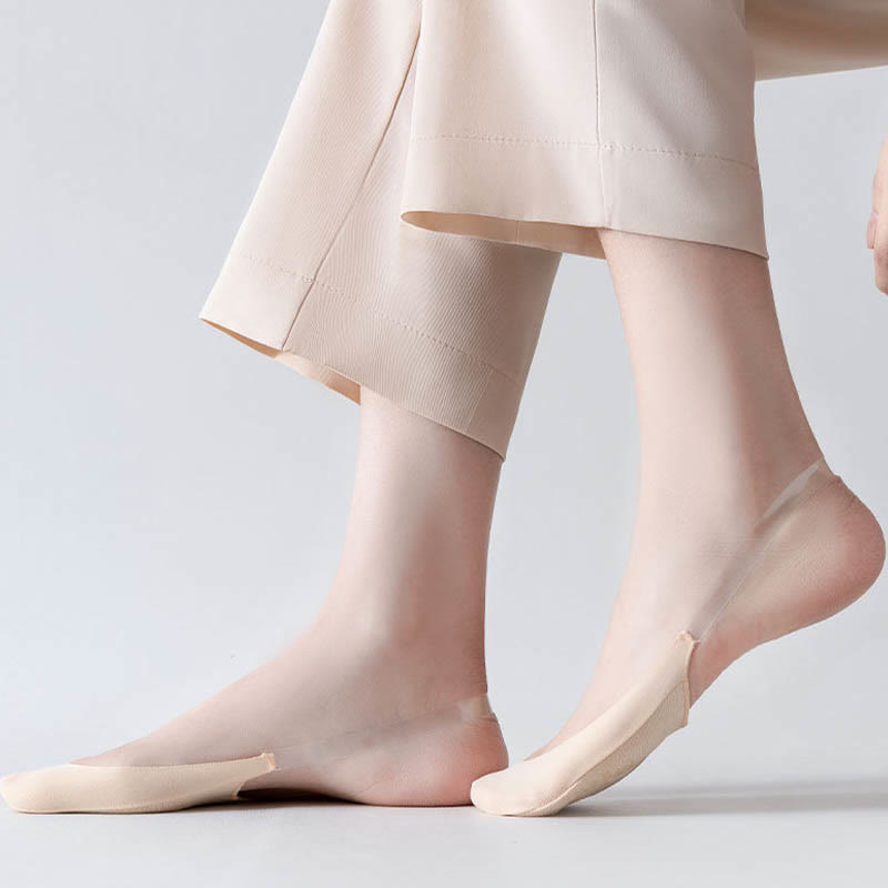 Chaussettes invisibles grande taille avec jarretelles (8 paires)