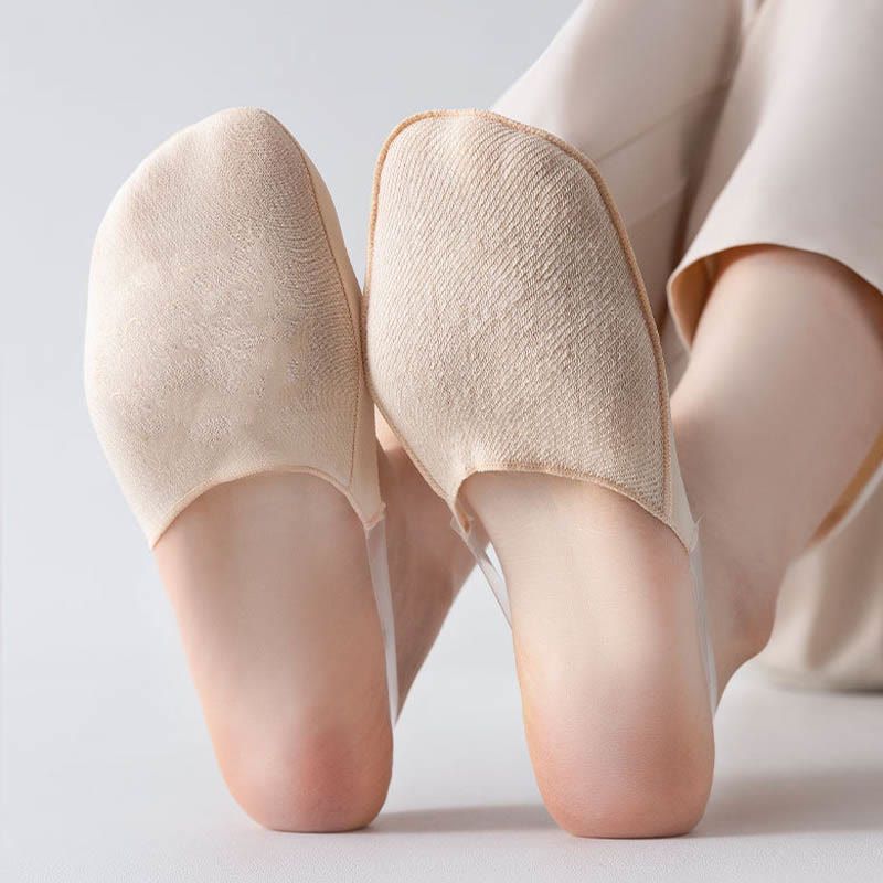 Chaussettes invisibles grande taille avec jarretelles (8 paires)