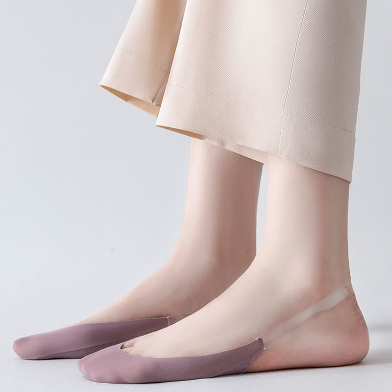 Chaussettes invisibles grande taille avec jarretelles (8 paires)