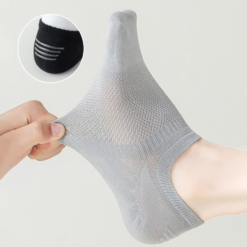 Chaussettes d'été invisibles en maille grande taille (5 paires)