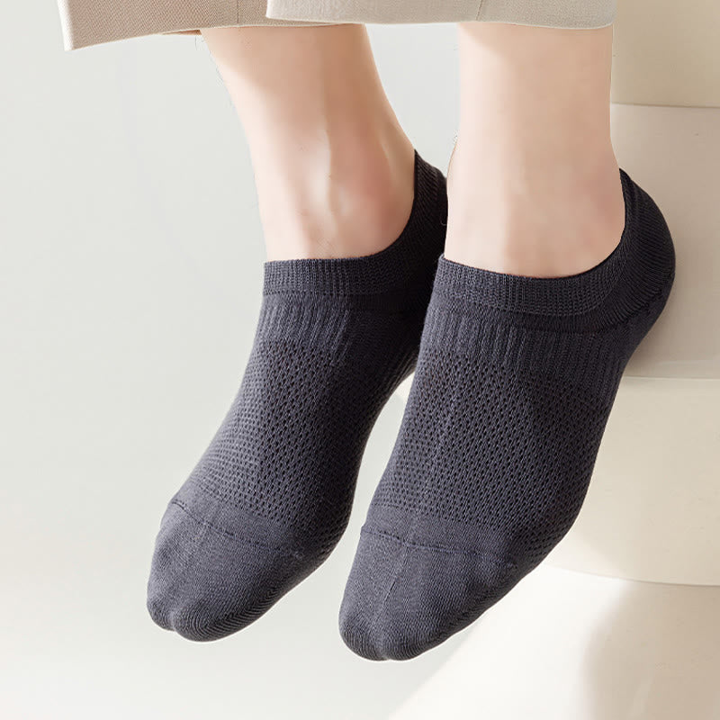 Chaussettes d'été invisibles en maille grande taille (5 paires)