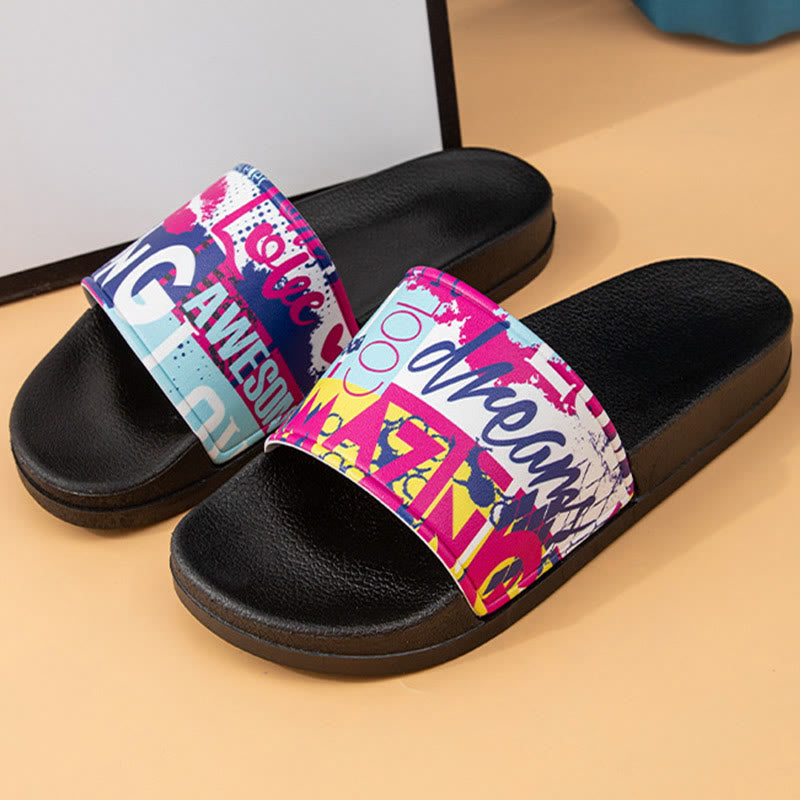 Claquettes graffiti grande taille (2 paires) - Noir - 3XL - image 6