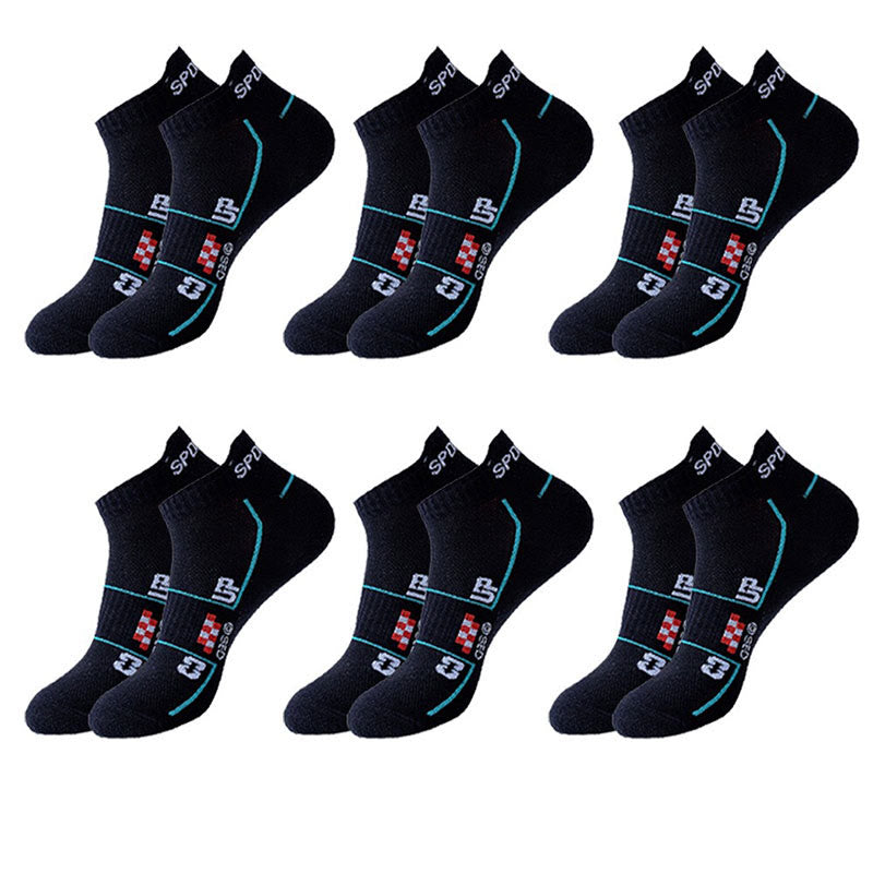 Chaussettes de compression ventilées en maille grande taille (6 paires) - Noir - EU38-45 (US5-11) - image 9