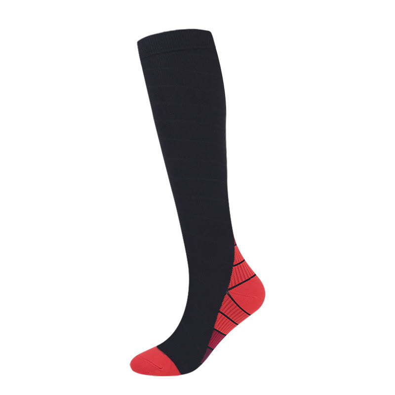 Chaussettes de compression hautes pour cyclisme (4 paires) - Rouge - S/M - image 8