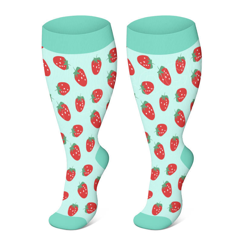 Chaussettes de compression à motifs colorés grande taille 2XL-4XL - image 4