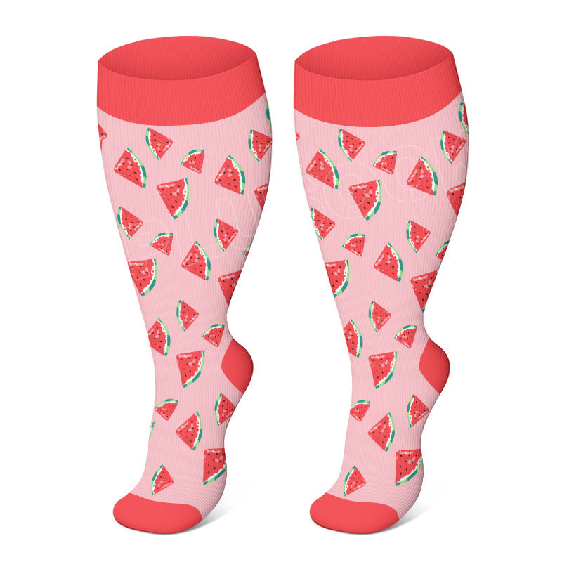 Chaussettes de compression à motifs colorés grande taille 2XL-4XL - image 3
