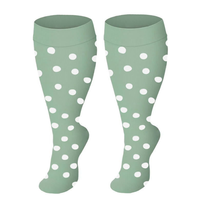 Chaussettes de compression de couleur unie grande taille 2XL-4XL