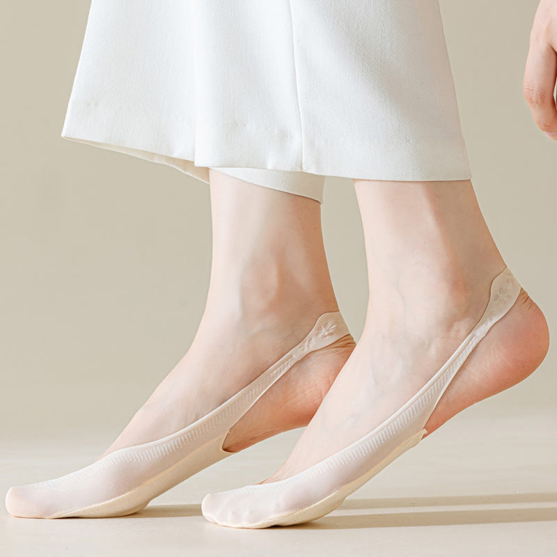 Chaussettes d'été rembourrées et invisibles grande taille (6 paires)