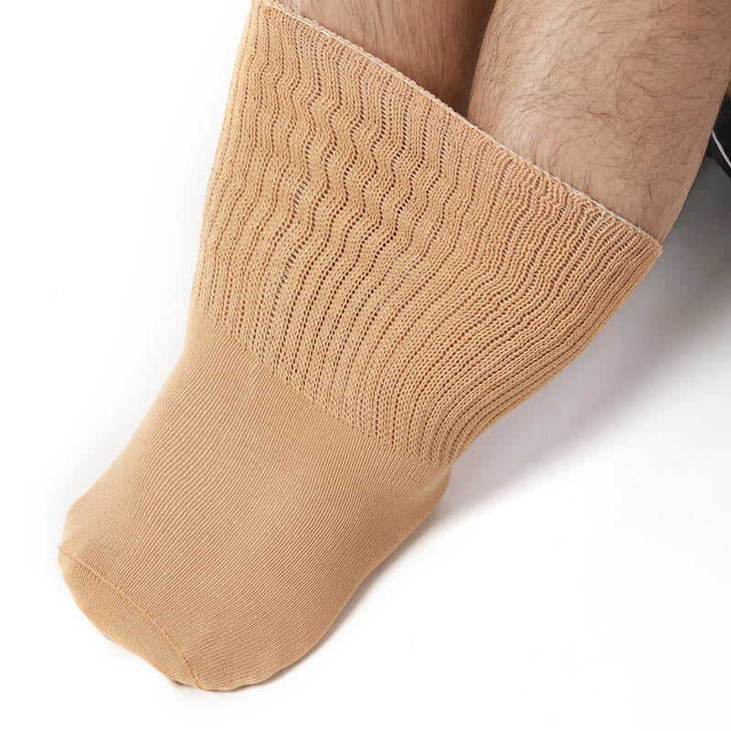 Chaussettes antidérapantes hautes pour diabétiques grande taille (2 paires)