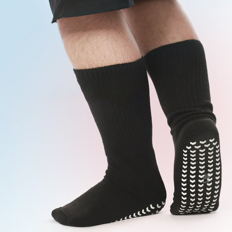 Chaussettes antidérapantes hautes pour diabétiques grande taille (2 paires)