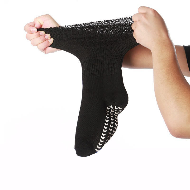 Chaussettes antidérapantes hautes pour diabétiques grande taille (2 paires)