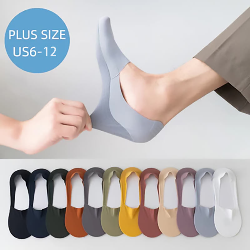 Chaussettes bateau unisexes grande taille à ouverture profonde (5 paires)