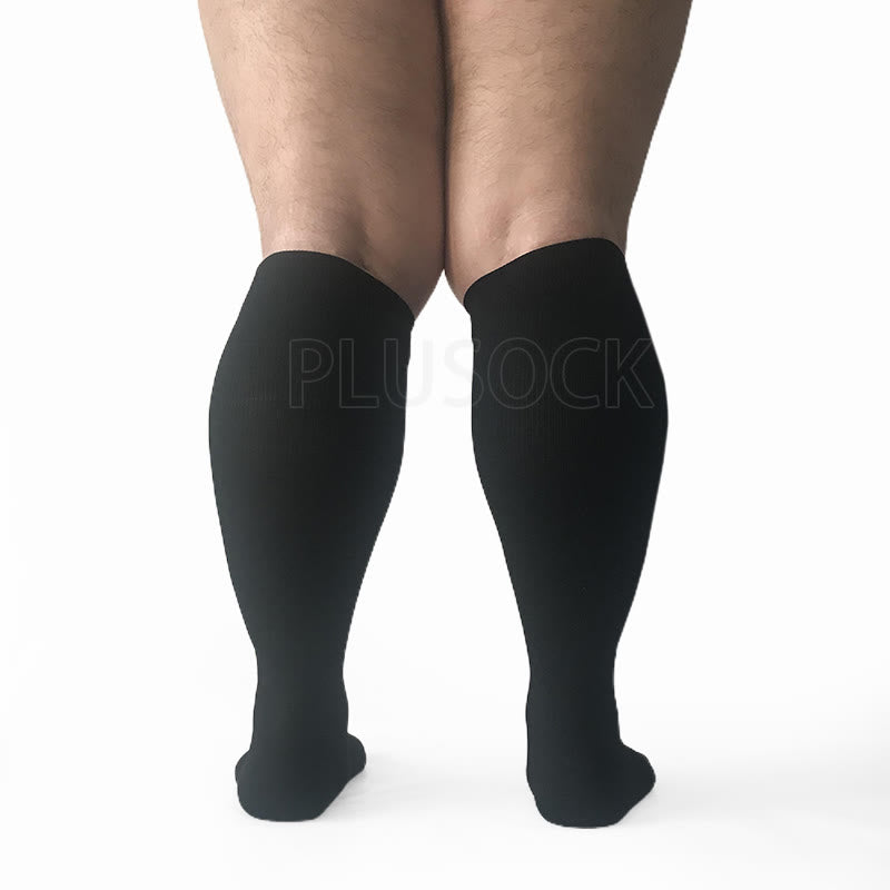 Chaussettes de compression couleur pure grande taille 2XL-7XL
