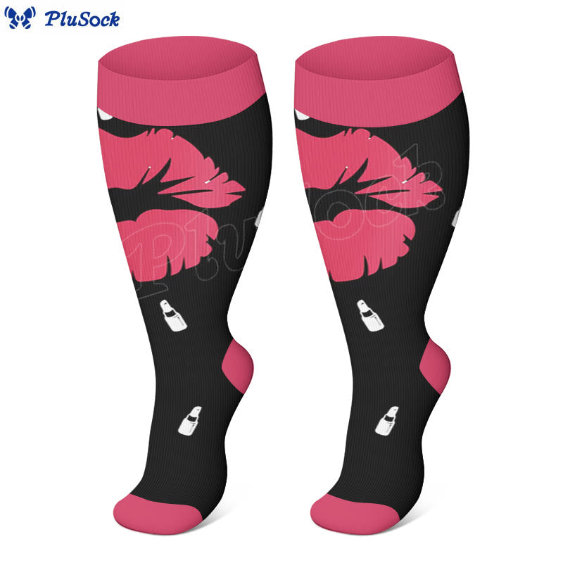 Chaussettes de compression grande taille à grosses lèvres