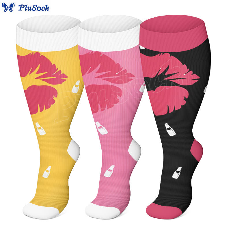 Chaussettes de compression grande taille à grosses lèvres