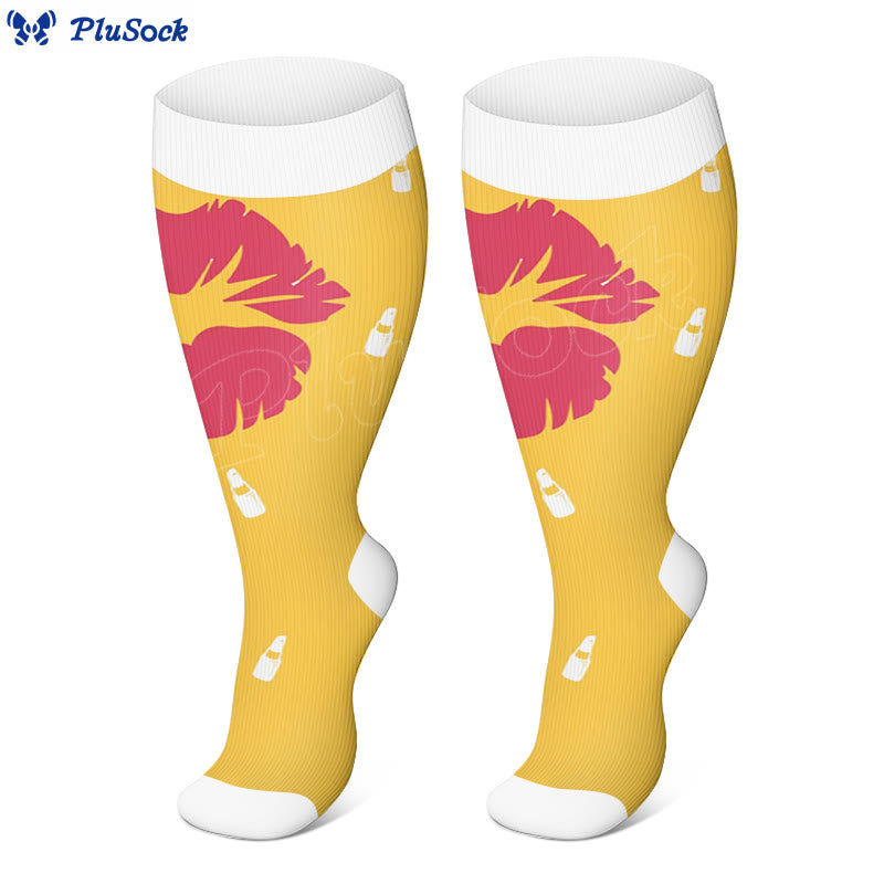 Chaussettes de compression grande taille à grosses lèvres
