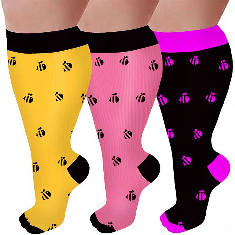 Chaussettes de compression Bee grande taille (3 paires) - image 5