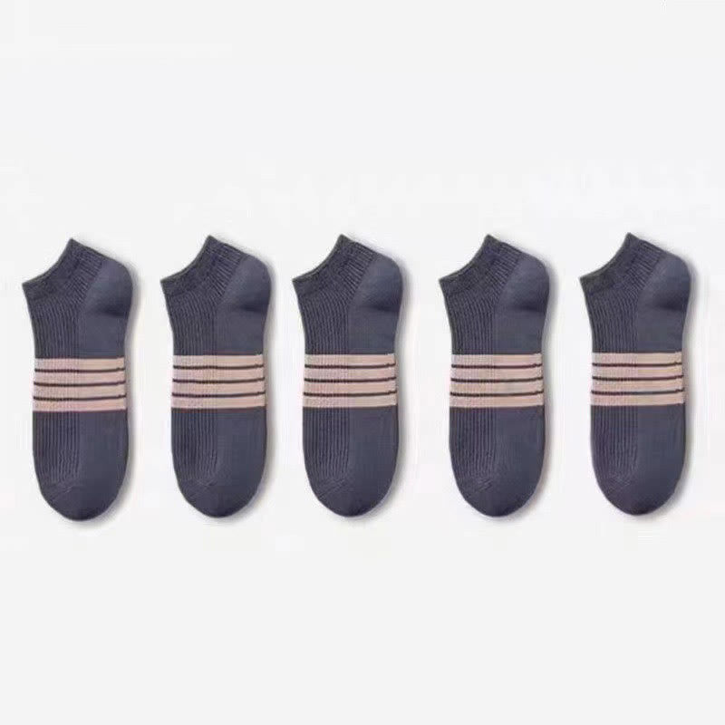 Chaussettes rayées à la cheville (10 paires) - Bleu foncé - EU39-44 (US6-10) - image 12