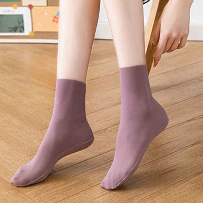 Chaussettes en soie glacée grande taille (8 paires)