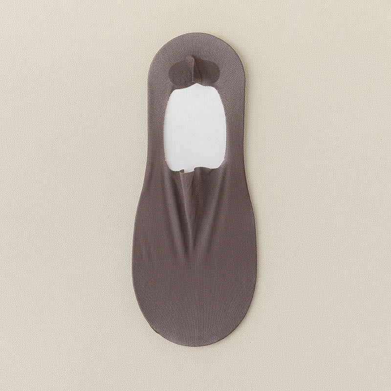 Chaussettes invisibles en soie glacée grande taille (7 paires)