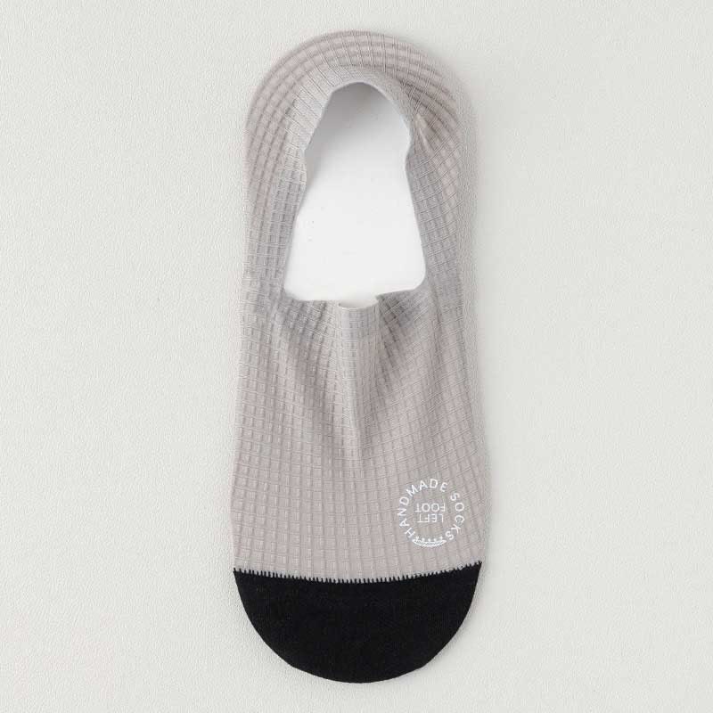 Chaussettes invisibles en soie glacée gaufrée grande taille (6 paires)