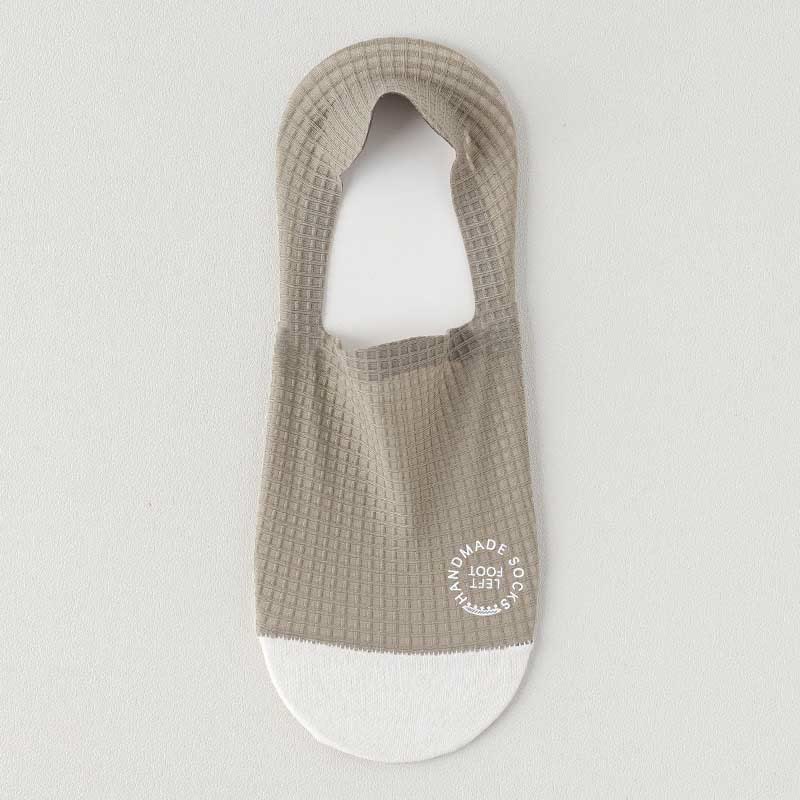 Chaussettes invisibles en soie glacée gaufrée grande taille (6 paires)