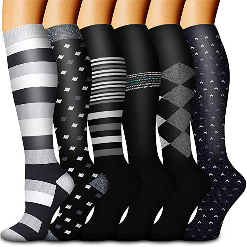 Chaussettes de compression Black Series (6 paires) - Multicolore - S/M - image 0