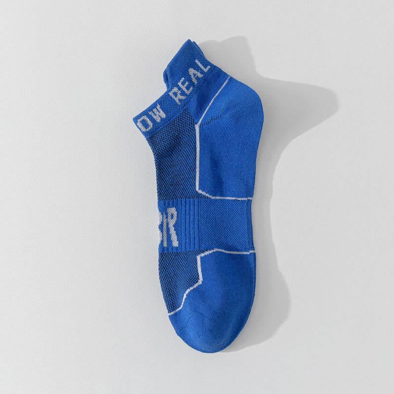 Chaussettes de compression pour le sport d'été grande taille (5 paires) - Bleu marine - EU44-50 (US10-15) - image 7