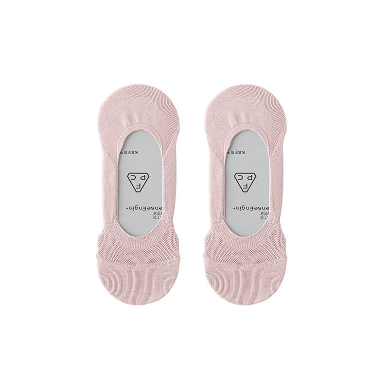 Chaussettes d'été invisibles en soie glacée grande taille (6 paires)