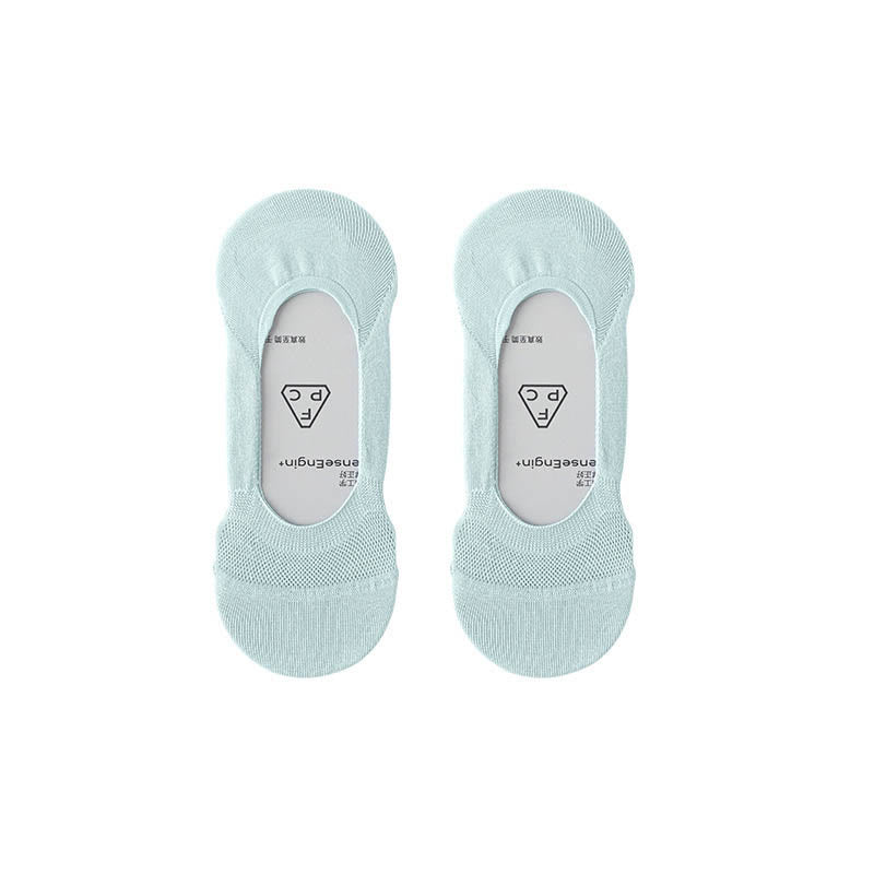 Chaussettes d'été invisibles en soie glacée grande taille (6 paires)