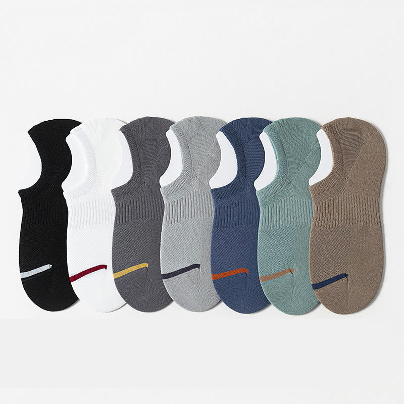 Chaussettes d'été invisibles en maille grande taille (7 paires)