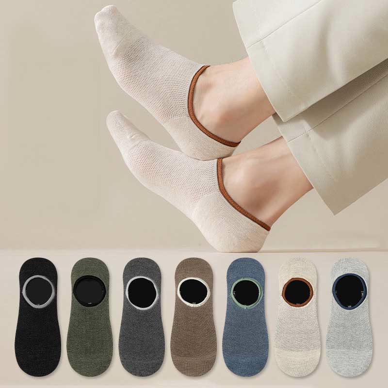Chaussettes antidérapantes en silicone grande taille (7 paires)