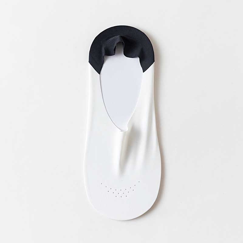 Chaussettes invisibles respirantes en soie glacée grande taille (6 paires)