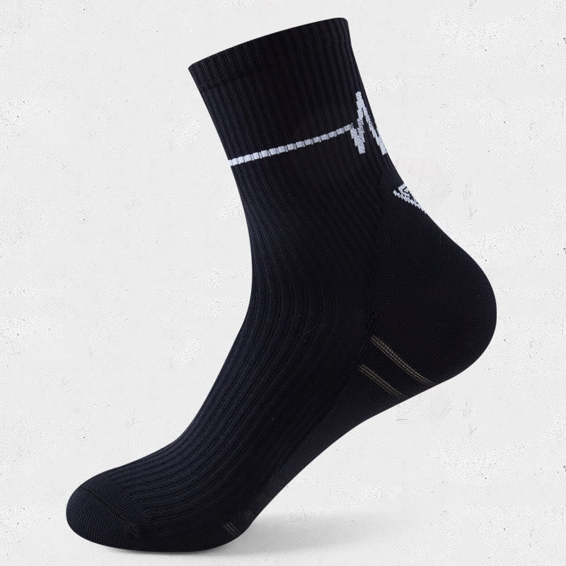 Chaussettes de compression d'entraînement grande taille (6 paires) - Noir - EU39-44 (US6-10) - image 15