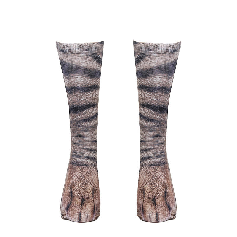 Chaussettes courtes grande taille motif pattes d'animaux 3D (3 paires) - image 7
