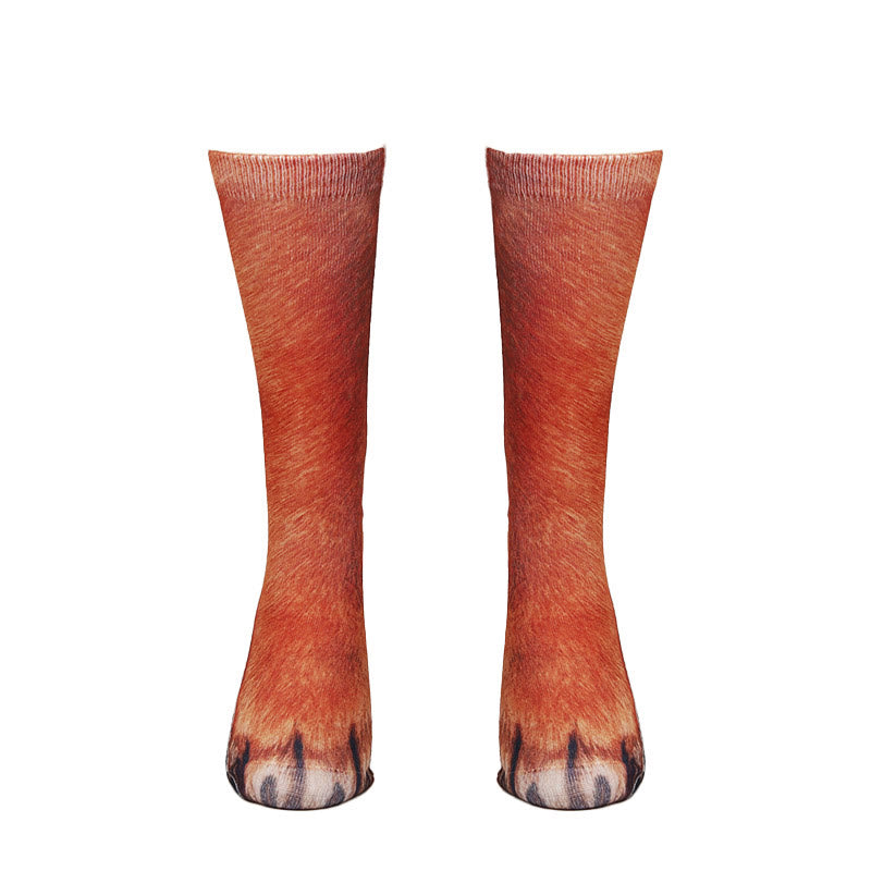 Chaussettes courtes grande taille motif pattes d'animaux 3D (3 paires) - image 5