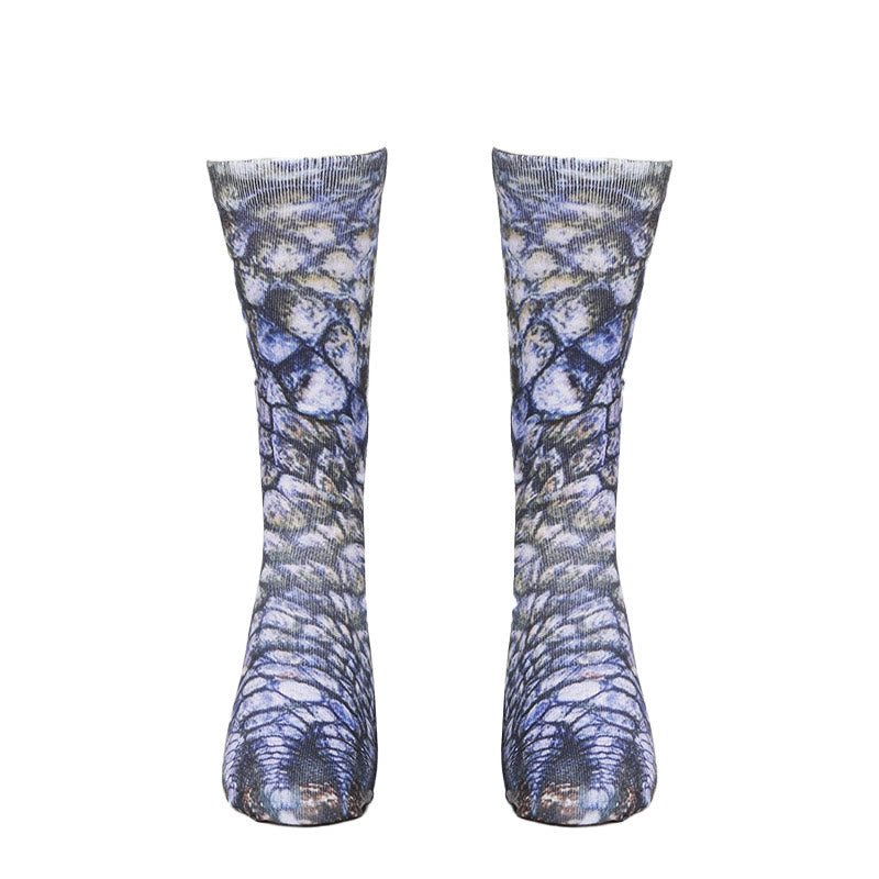 Chaussettes courtes grande taille motif pattes d'animaux 3D (3 paires) - image 6