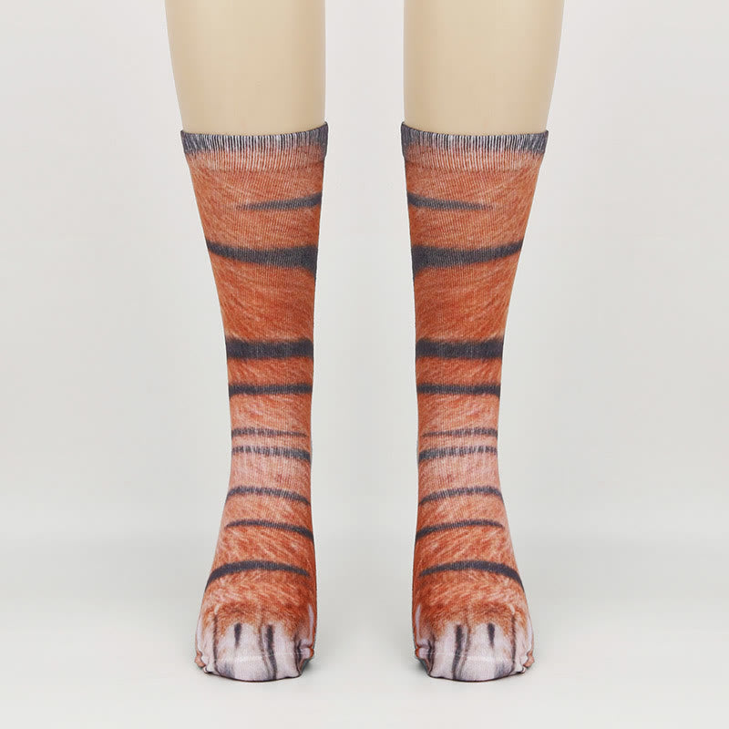 Chaussettes courtes grande taille motif cheval, aigle et tigre (3 paires) - Tigre - EU38-44 (US5-10) - image 6