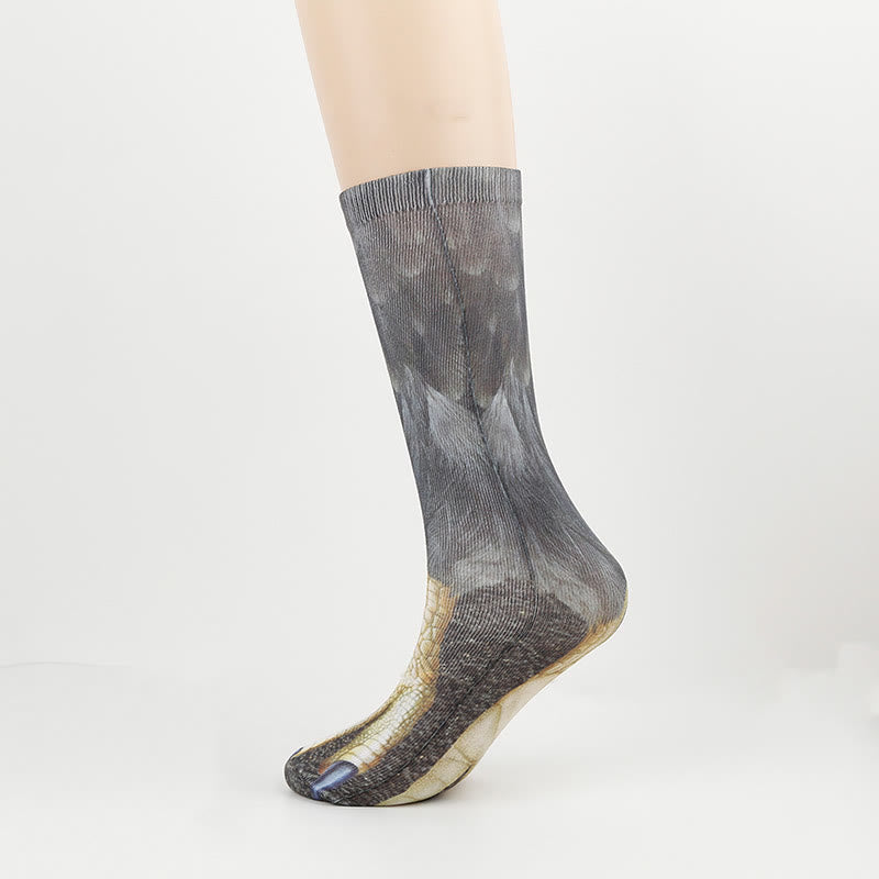 Chaussettes courtes grande taille motif cheval, aigle et tigre (3 paires) - image 4