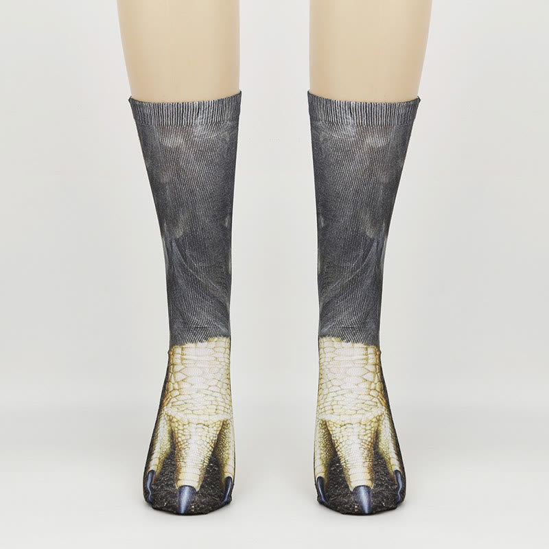 Chaussettes courtes grande taille motif cheval, aigle et tigre (3 paires) - Aigle - EU38-44 (US5-10) - image 8