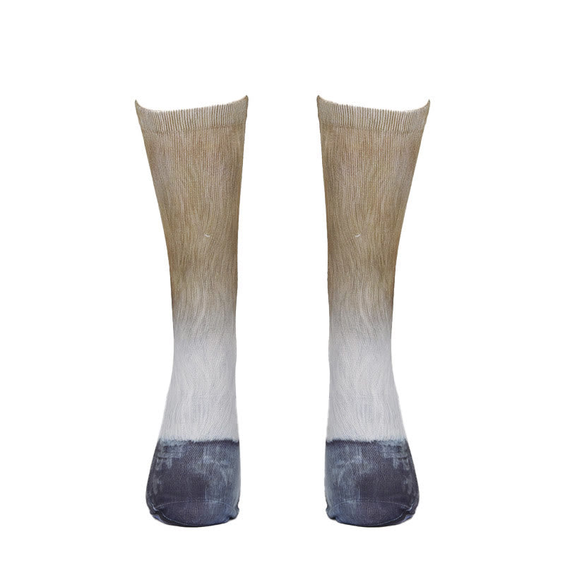 Chaussettes courtes grande taille motif cheval, aigle et tigre (3 paires) - image 9