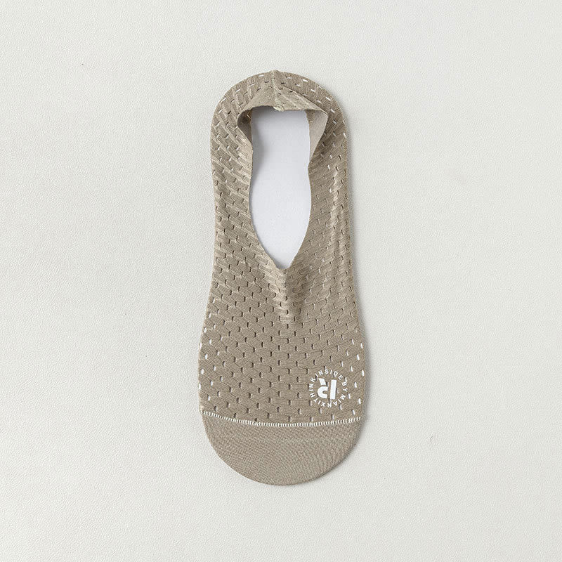 Chaussettes invisibles en maille de couleur unie grande taille (6 paires)