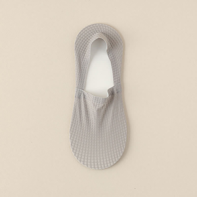 Chaussettes invisibles gaufrées (7 paires) - Gris clair - EU39-44 (US6-10) - image 14