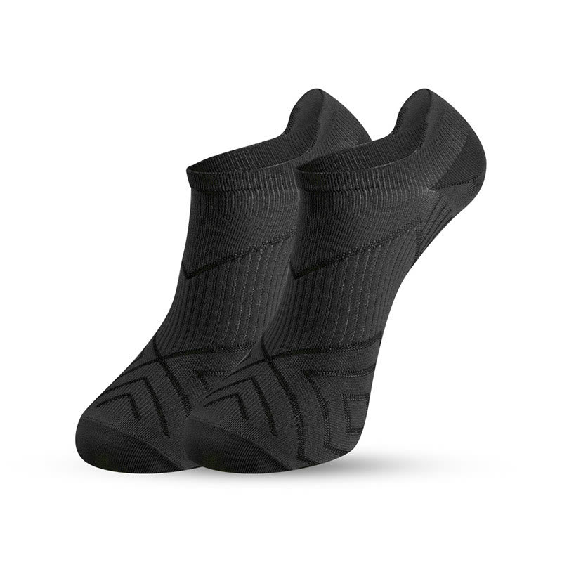 Chaussettes de compression souples pour la course à pied, grande taille (5 paires) - Noir - EU41-45 (US7.5-11) - image 8