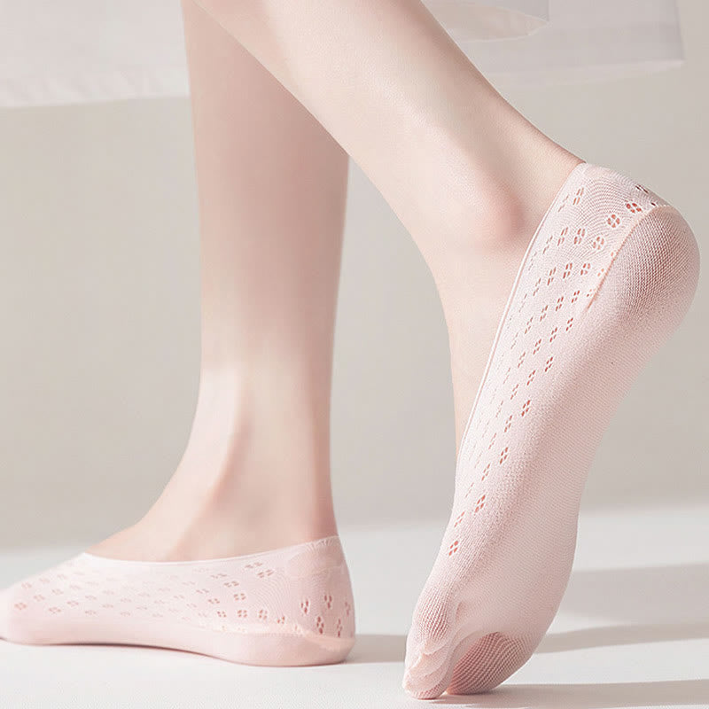 Chaussettes d'alignement en soie glacée grande taille (5 paires)
