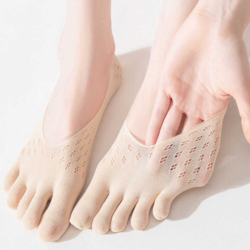 Chaussettes d'alignement en soie glacée grande taille (5 paires)