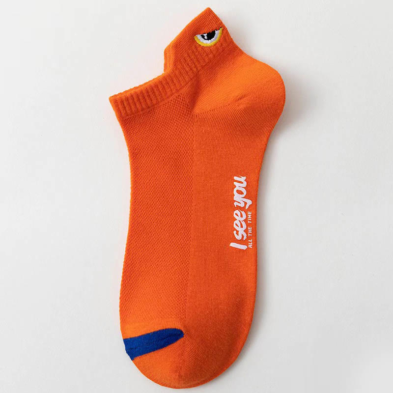 Chaussettes de compression à la cheville grande taille (10 paires) - Orange - EU39-44 (US6-10) - image 18