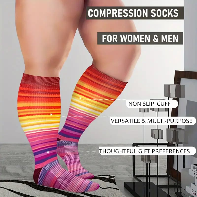 Chaussettes de compression tendance grande taille (3 paires)